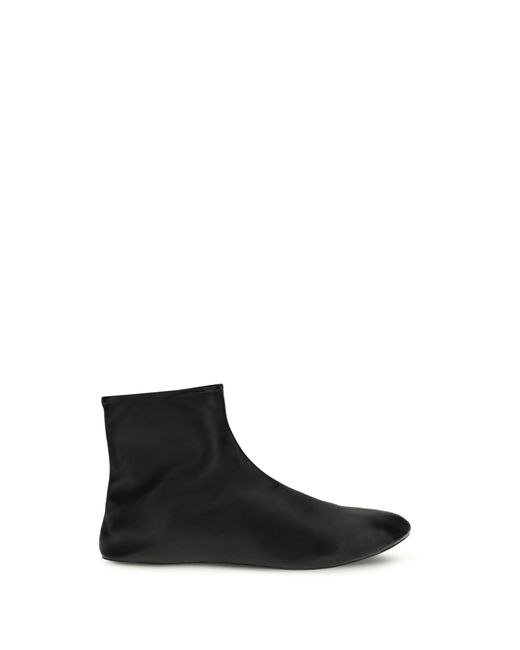 The Row Black Leather Ankle Boots Upper: Lambskin