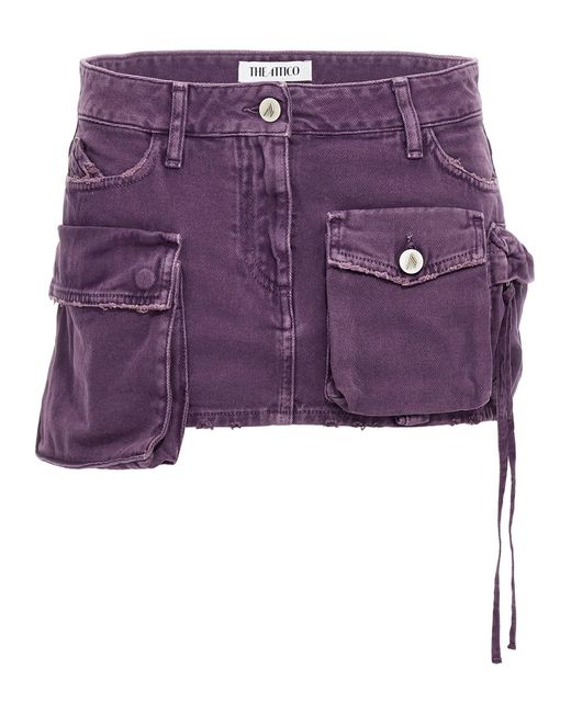 The Attico Purple Fay Skirts