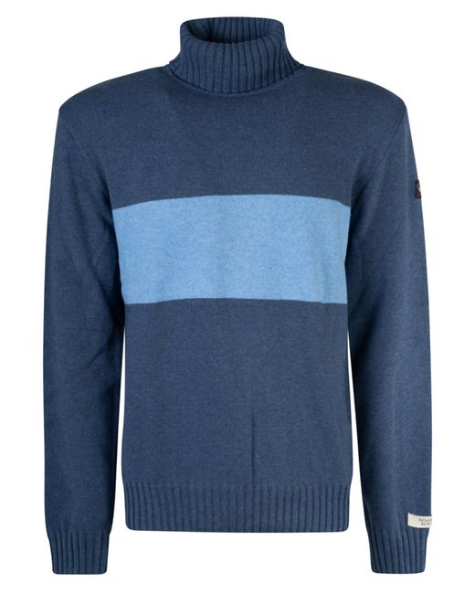Paul & Shark Blue Turtleneck Sweater for men