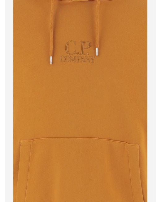 C P Company Orange Cotton Sweatshirt With Logo Sweatshirts for men