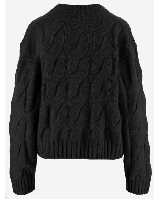 Allude Black Sweater Cashmere And Silk