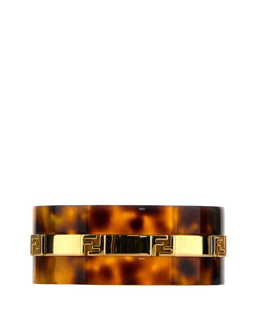 Fendi Orange Printed Plexiglass Forever Bracelet