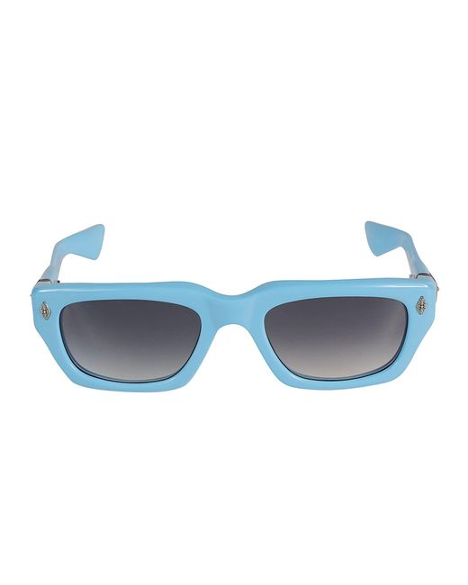 Chrome Hearts Blue Rectangle Classic Sunglasses