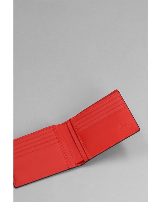 Christian Louboutin Red Coolcard Wallet In Leather for men