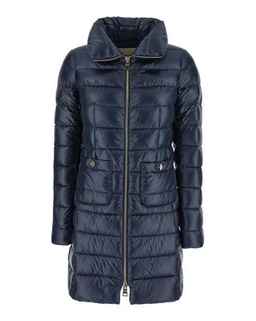 Herno Blue Down Jacket Polyamide Puffer