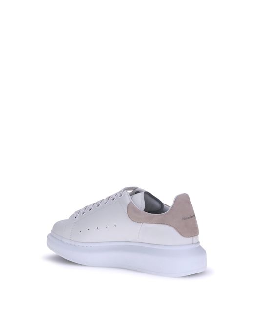McQueen White Leather Sneakers