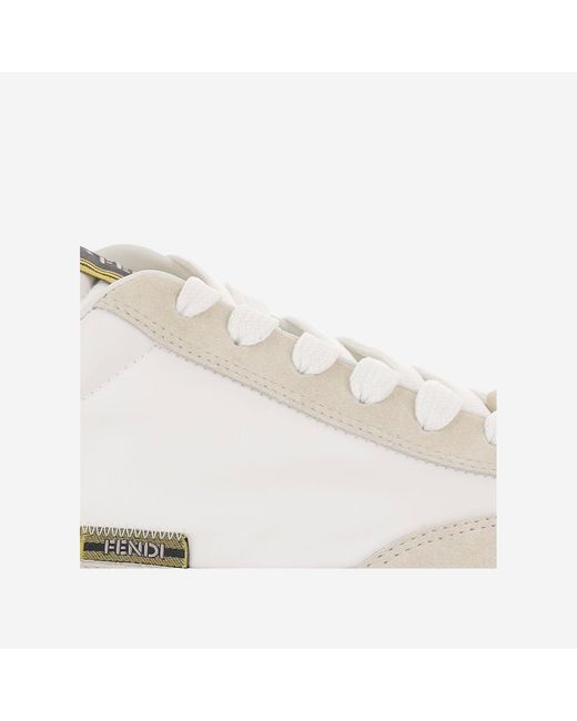 Fendi Metallic Sneakers Suede And Fabric Polyamide Trainers for men