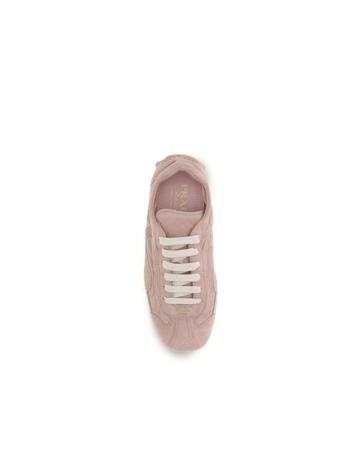 Prada Pink Multicolor Lamb Ovis Aries Aries Sneakers