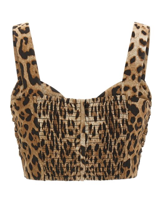 Dolce & Gabbana Gray Sweetheart Neckline Top