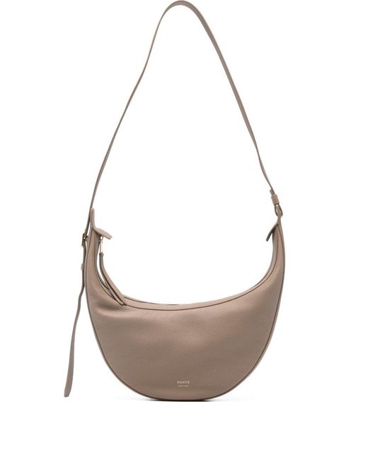 Khaite White Augustina Small Leather Crossbody Bag