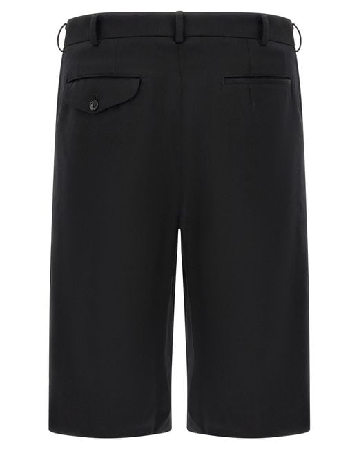 Comme des Garçons Black Wool Bermuda Shorts for men
