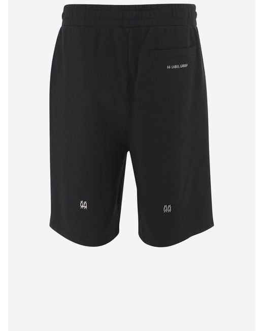 44 Label Group Black Cotton Shorts for men