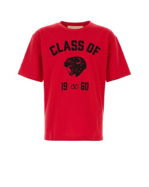 Valentino Garavani Red Cotton T-Shirt for men