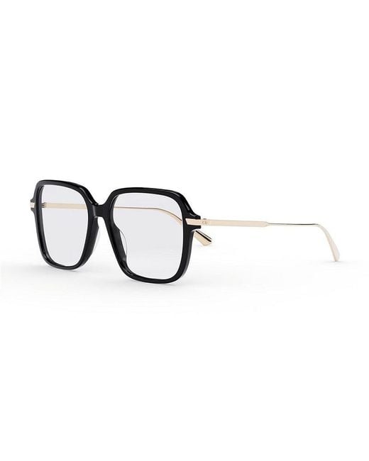 Dior Black Eyeglasses Square Full Rim, Shiny Frame And Clear Demo Lenses Lens Gemos5I1200