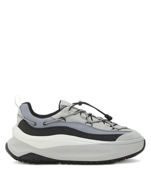 Moon Boot Gray Sneakers Moon247 Xlace Suede Cowhide Trainers for men