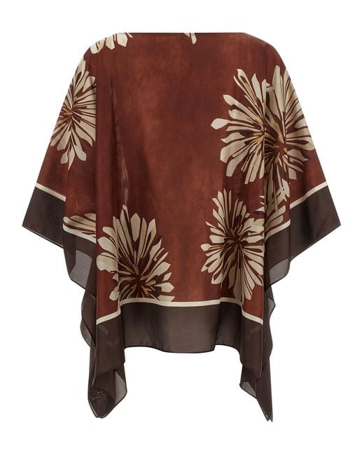 Brunello Cucinelli Brown Silk Blouse