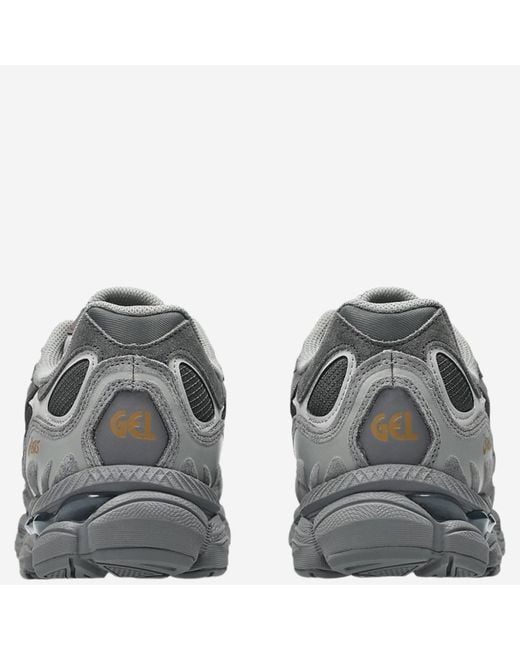 Asics Gray Sneakers Gel-Nyc Leather Upper Trainers