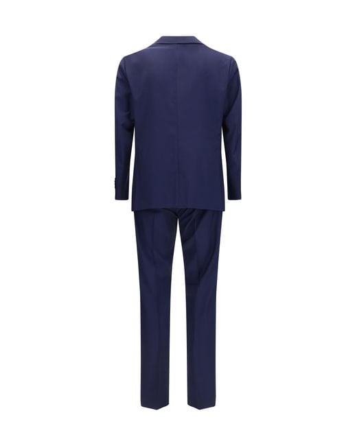 Gi Capri Blue Virgin Wool Single-Breasted Suit Suits for men