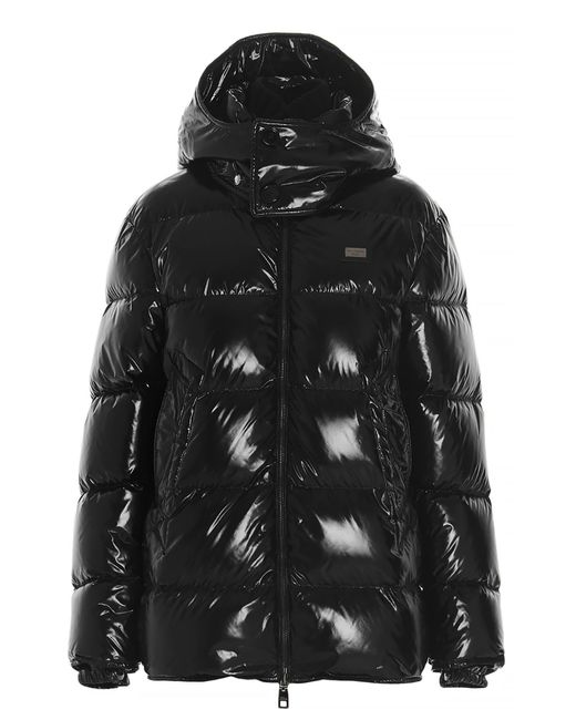 Dolce & Gabbana Black Detachable Hood Puffer Jacket