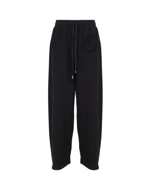 Stella McCartney Black Cotton Drawstring Joggers
