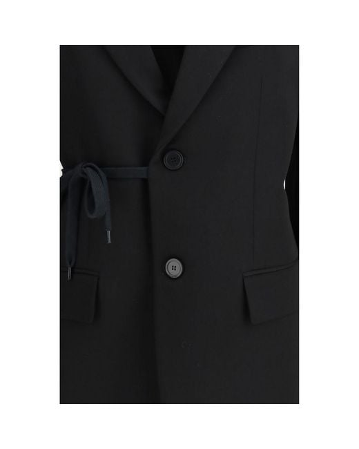 Balenciaga Black Wool Jacket Clothing