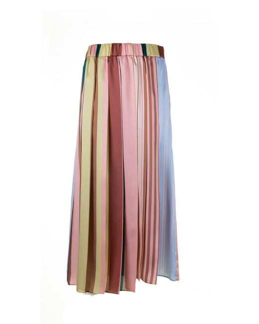 Weekend by Maxmara Multicolored Pleated Skirt