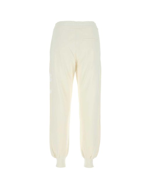 Alexander McQueen White Ivory Cotton Joggers