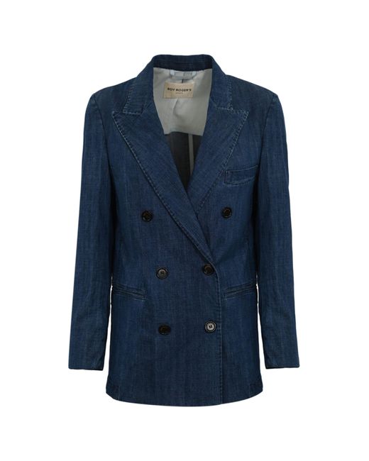 Roy Rogers Blue Double-Breasted Jacket