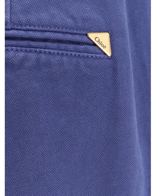 Chloé Blue Flared Bottom Denim Trousers