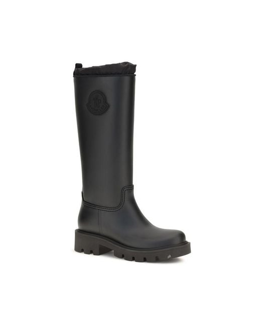 Moncler Black Pvc Rain Boots