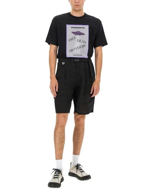 Undercover Black Linen Shorts for men
