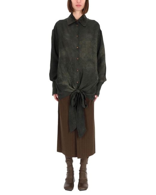 Uma Wang Green Tubby Shirt Viscose
