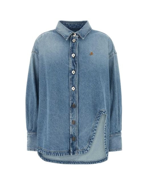 The Attico Blue Denim Oversize Shirt