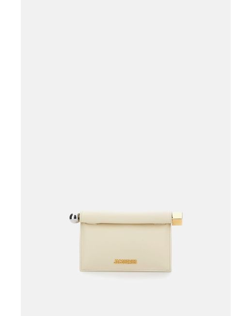 Jacquemus Natural La Petite Pochette Rond Carre