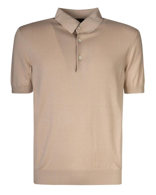 Zegna Natural Short-Sleeved Classic Polo Shirt for men