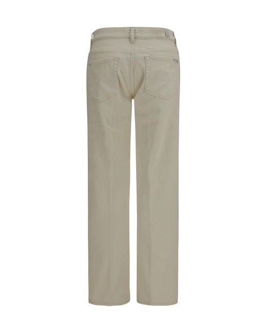 7 For All Mankind Gray Jeans Calie Straight General Cotton