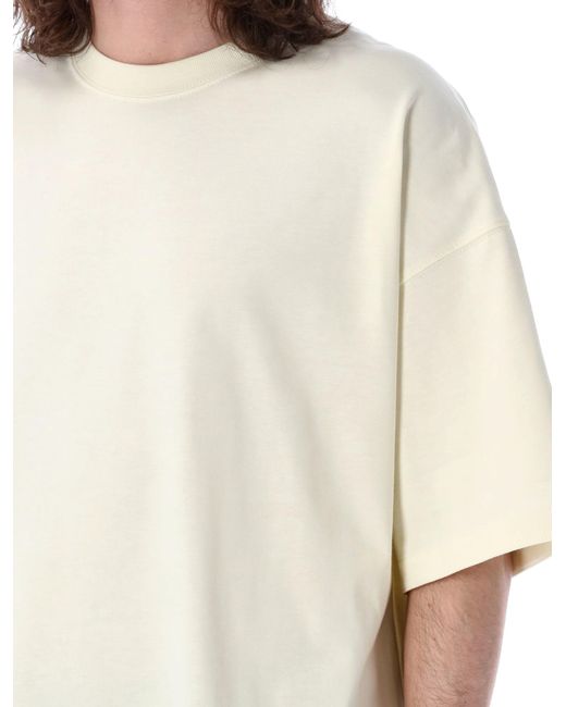 Bottega Veneta White Jersey Oversized Long Sleeve T-Shirt for men