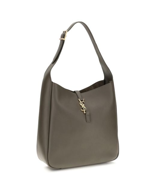 Saint Laurent Gray Le 5 À 7 Shoulder Bag Calf Leather Bos Taurus
