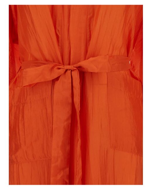 THE ROSE IBIZA Orange Bata Kimono With Matching Belt
