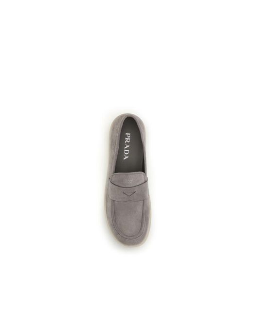 Prada Multicolor Gray Calf Leather Bos Taurus Slip for men