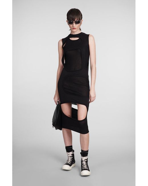 Rick Owens Black Membrane Ii Dress