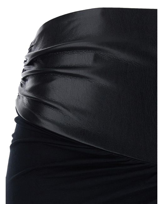 ANDAMANE Black Skirt Ursula Ecoleather Viscose
