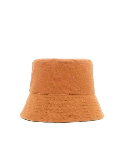 Stella McCartney Orange Eco Cotton Logo Bucket Hat