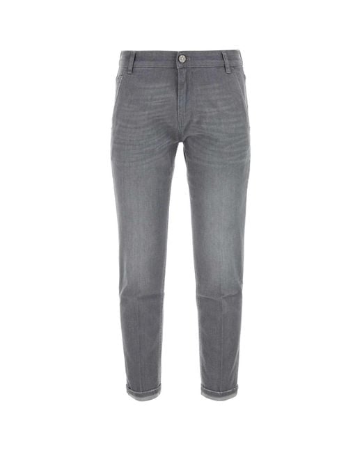 PT01 Gray Stretch Denim Indie Jeans for men