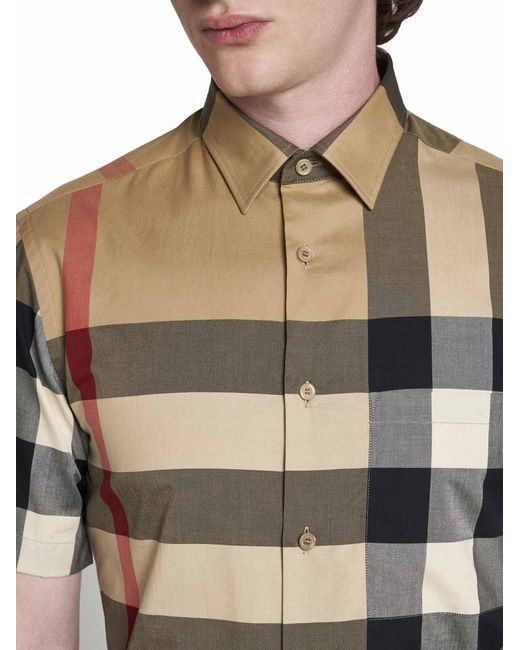 Burberry Natural Summerton Check Cotton Shirt for men
