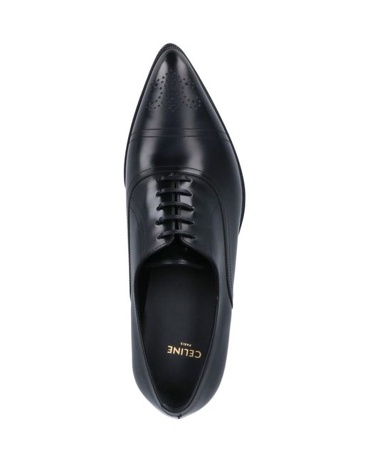 Celine Men's Black Oxford Jude Derby Shoes