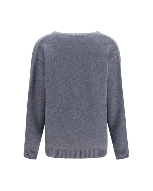 Valentino Blue Cashmere Sweater Tops