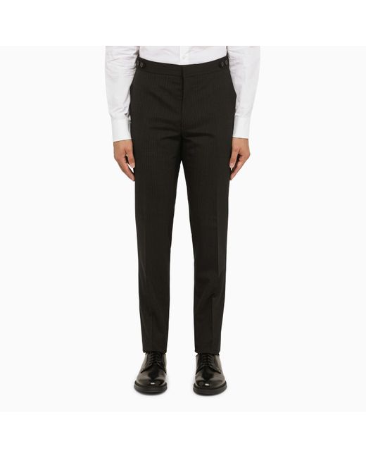 DSquared² Black Single Breasted Pinstripe London Suit for men