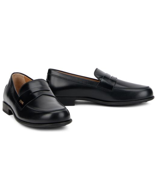 Tod's Black Leather Moccasins Calfskin Loafers