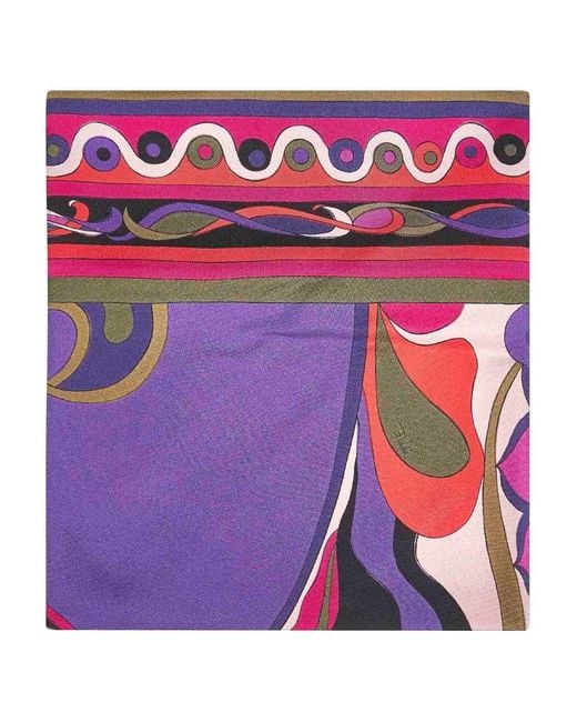 Emilio Pucci Purple Pucci Scarfs Silk